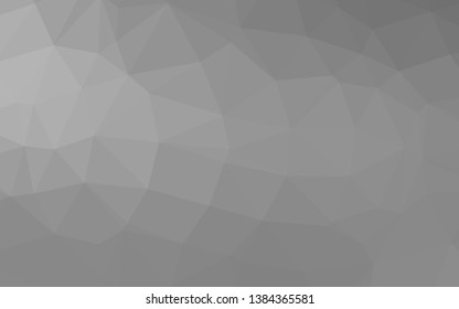 Light Silver, Gray vector abstract polygonal texture. Shining illustration, which consist of triangles. The best triangular design for your business.