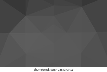 Light Silver, Gray vector abstract polygonal cover. Geometric illustration in Origami style with gradient. Elegant pattern for a brand book.