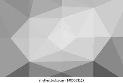 Light Silver, Gray vector abstract polygonal layout. A completely new color illustration in a vague style. Elegant pattern for a brand book.