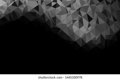 Light Silver, Gray vector abstract mosaic pattern. A sample with polygonal shapes. Triangular pattern for your business design.