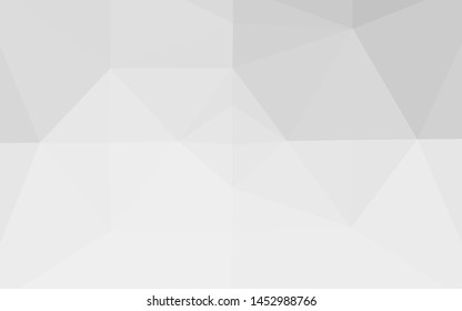 Light Silver, Gray vector abstract polygonal texture. Brand new colorful illustration in with gradient. Triangular pattern for your business design.