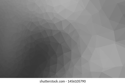 Light Silver, Gray vector abstract polygonal layout. Shining colored illustration in a Brand new style. Triangular pattern for your business design.