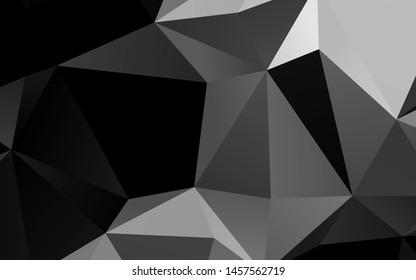Light Silver, Gray vector abstract mosaic background. A sample with polygonal shapes. Template for a cell phone background.