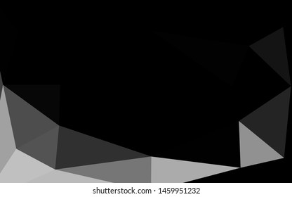 Light Silver, Gray vector abstract polygonal texture. Creative illustration in halftone style with gradient. Textured pattern for background.