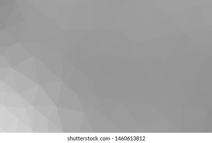 Light Silver, Gray vector abstract mosaic background. A vague abstract illustration with gradient. The best triangular design for your business.