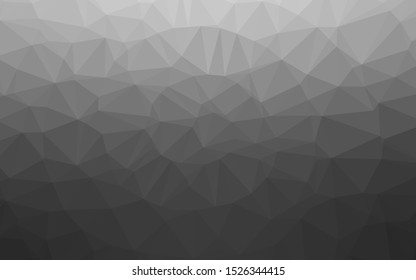 Light Silver, Gray vector abstract polygonal layout. Colorful illustration in Origami style with gradient.  Textured pattern for background.