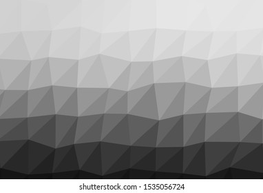 Light Silver, Gray vector abstract polygonal layout. Brand new colorful illustration in with gradient. Triangular pattern for your business design.
