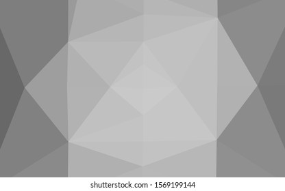 Light Silver, Gray vector abstract polygonal layout. Shining illustration, which consist of triangles. Template for a cell phone background.