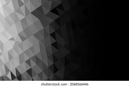Light Silver, Gray vector abstract polygonal texture. Creative illustration in halftone style with gradient. Completely new design for your business.