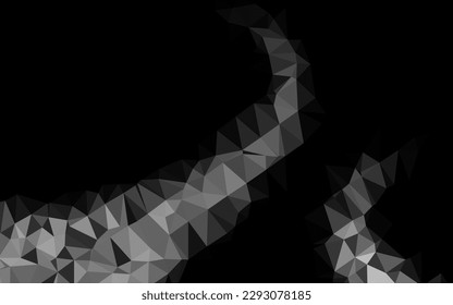 Light Silver, Gray vector abstract polygonal layout. Modern geometrical abstract illustration with gradient. Brand new design for your business.