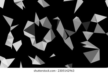 Light Silver, Gray vector abstract mosaic background. Geometric illustration in Origami style with gradient. Brand new style for your business design.