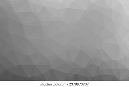 Light Silver, Gray vector abstract polygonal texture. Geometric illustration in Origami style with gradient. Template for a cell phone background.