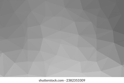 Light Silver, Gray vector abstract polygonal cover. Creative illustration in halftone style with gradient. Brand new style for your business design.