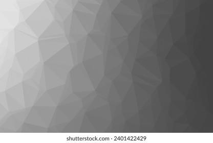 Leichtes Silber, grauer Vektorgrafik abstrakte polygonale Textur. Eine vage abstrakte Illustration mit Farbverlauf. Polygonal Design für Ihre Website.