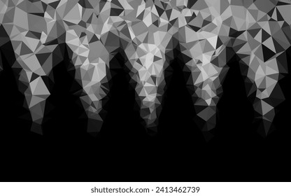 Light Silver, Gray vector abstract mosaic background. A vague abstract illustration with gradient. The best triangular design for your business.