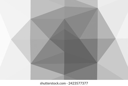 Light Silver, Gray vector abstract mosaic backdrop. Colorful abstract illustration with gradient. Triangular pattern for your business design.