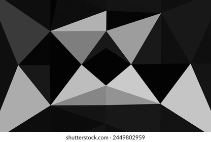 Light Silver, Gray vector abstract mosaic backdrop. Colorful illustration in Origami style with gradient.  New texture for your design.