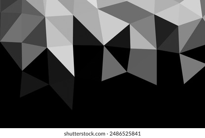 Light Silver, Gray vector abstract polygonal texture. A sample with polygonal shapes. Triangular pattern for your business design.