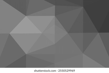 Hellsilber, graue, abstrakte, polygonale Vektorstruktur. Eine komplett neue Farbgrafik im vagen Stil. Vorlage für Ihr Markenbuch.