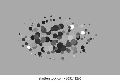 Light Silver, Gray vector abstract pattern with circles. Geometry template for your business design. Background with colored spheres.