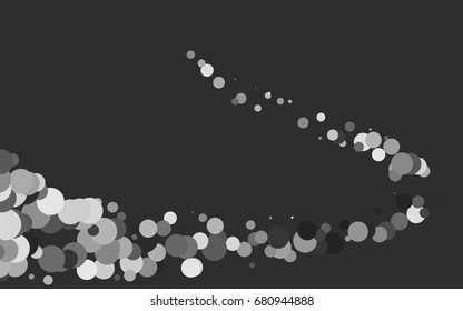 Light Silver, Gray vector abstract pattern with circles. Geometry template for your business design. Background with colored spheres.