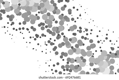 Light Silver, Gray vector abstract pattern with circles. Geometry template for your business design. Background with colored spheres.