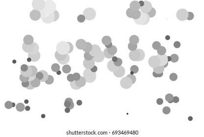 Light Silver, Gray vector abstract pattern with circles. Geometry template for your business design. Background with colored spheres.