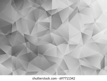 Light Silver, Gray vector abstract polygonal pattern. A completely new color illustration in a vague style. The textured pattern can be used for background.