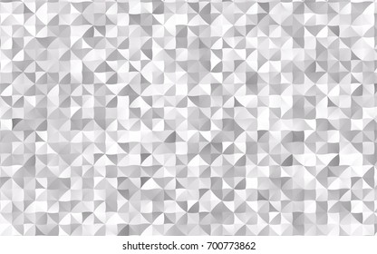 Light Silver, Gray vector abstract polygonal background. Triangular geometric sample with gradient.  Brand-new style for your business design.