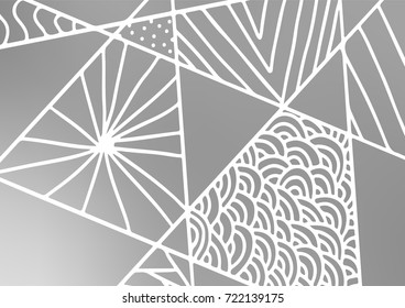 Light Silver, Gray vector abstract doodle pattern. A completely new color illustration in doodle style. A completely new template for your business design.