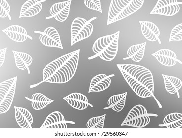 Light Silver, Gray vector abstract doodle template. Creative illustration in blurred style with doodles and Zen tangles. Brand-new style for your business design.