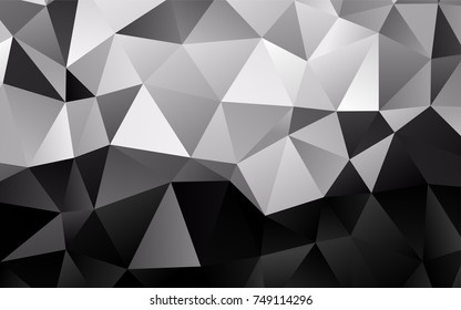 Light Silver, Gray vector abstract mosaic pattern. Triangular geometric sample with gradient.  A completely new design for your business.
