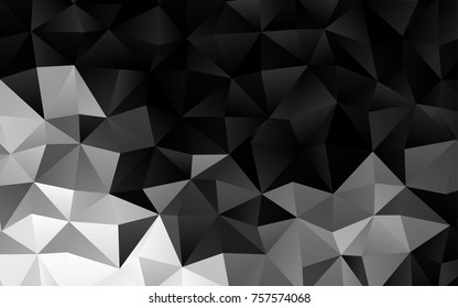 Light Silver, Gray vector abstract polygonal background. Creative geometric illustration in Origami style with gradient. A completely new design for your business.