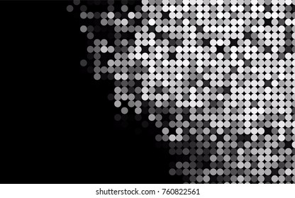 Light Silver, Gray vector abstract pattern with circles. Geometry template for your business design. Background with colored spheres.