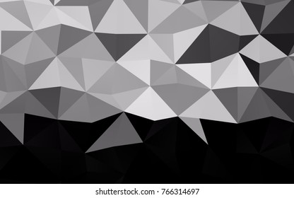 Light Silver, Gray vector abstract polygonal pattern. A sample with polygonal shapes. A completely new template for your business design.