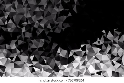 Light Silver, Gray vector abstract polygonal background. A completely new color illustration in a vague style. The template can be used as a background for cell phones.