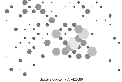Light Silver, Gray vector abstract textured polygonal background. Brand-new blurry hexagonal design. Pattern can be used for background.