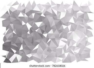Light Silver, Gray vector abstract mosaic template. Glitter abstract illustration with an elegant design. The best triangular design for your business.