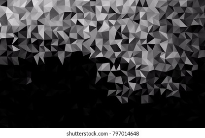 Light Silver, Gray vector abstract mosaic pattern. Colorful illustration in abstract style with gradient. The best triangular design for your business.