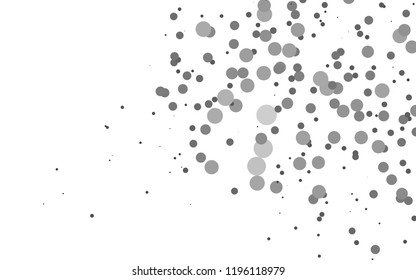 Light Silver, Gray vector backdrop with dots, spots. Colorful illustration with blurred circles in nature style. Design for business adverts.
