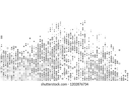 Light Silver, Gray vector backdrop with dots. Blurred decorative design in abstract style with bubbles. Design for business adverts.