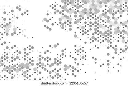 Light Silver, Gray vector backdrop with dots, spots. Colorful illustration with blurred circles in nature style. Pattern for ads, leaflets.