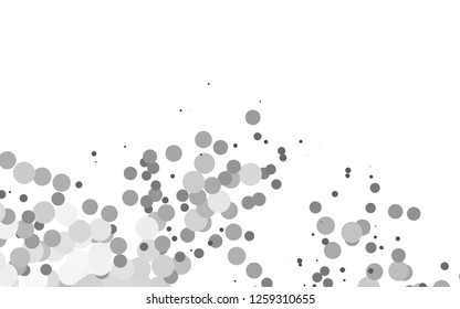 Light Silver, Gray vector backdrop with dots, spots. Colorful illustration with blurred circles in nature style. Pattern for ads, booklets.
