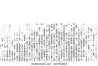 Light Silver, Gray vector backdrop with dots. Glitter abstract illustration with blurred drops of rain. Design for business adverts.