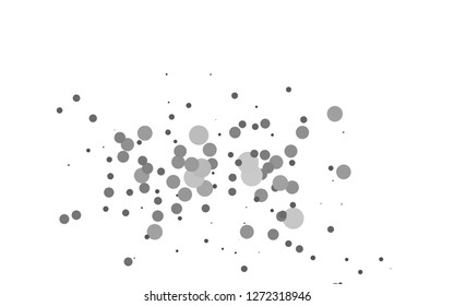 Light Silver, Gray vector backdrop with dots, spots. Glitter abstract illustration with blurred drops of rain. Pattern of water, rain drops.