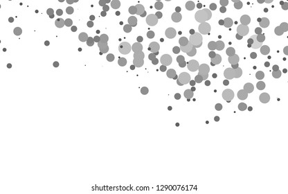 Light Silver, Gray vector backdrop with dots, spots. Colorful illustration with blurred circles in nature style. Pattern for ads, booklets.