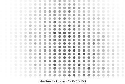 Light Silver, Gray vector backdrop with dots. Illustration with set of shining colorful abstract circles. Pattern of water, rain drops.