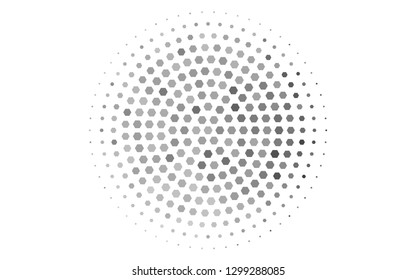 Light Silver, Gray vector backdrop with hexagons. Glitter abstract illustration in hexagonal style. Pattern for texture of wallpapers.
