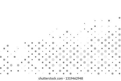 Light Silver, Gray vector backdrop with dots. Illustration with set of shining colorful abstract circles. Pattern for beautiful websites.