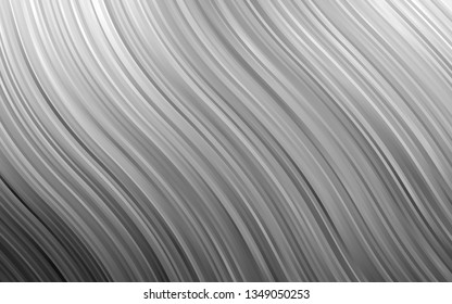 Light Silver, Gray vector backdrop with bent lines. Shining illustration, which consist of blurred lines, circles. A completely new marble design for your business.